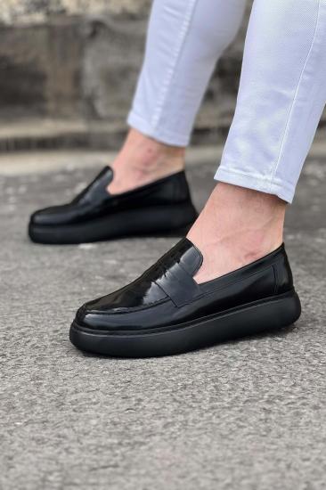 Hkursat HK161 Kömür Rugan Erkek Casual Ayakkabı