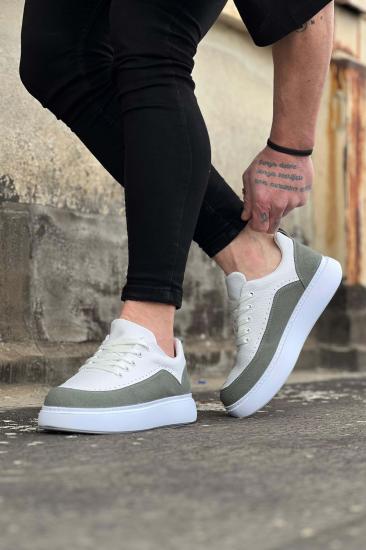 Hkursat HK162 Beyaz Gri Ortopedik Taban Erkek Casual Ayakkabı