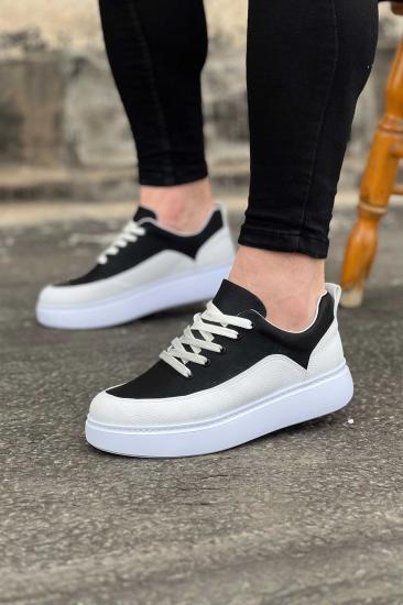 Hkursat HK162 Beyaz Siyah Ortopedik Taban Erkek Casual Ayakkabı