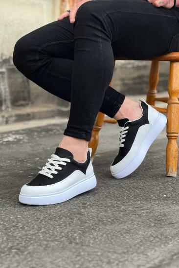 Hkursat HK162 Beyaz Siyah Ortopedik Taban Erkek Casual Ayakkabı