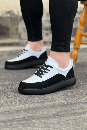 Hkursat HK162 Siyah Beyaz Ortopedik Taban Erkek Casual Ayakkabı