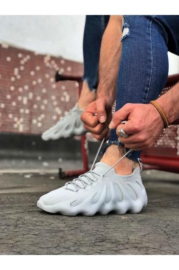 Hkursat HK300 Gri Triko Sargı Taban Casual Erkek Ayakkabı