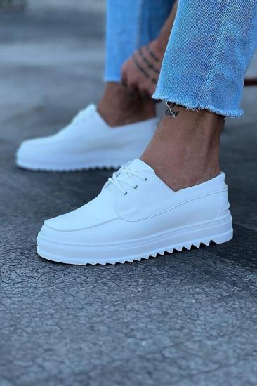 Hkursat HK506 Beyaz Erkek Saraclı Casual Ayakkabı