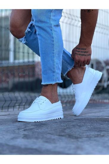 Hkursat HK506 Beyaz Erkek Saraclı Casual Ayakkabı