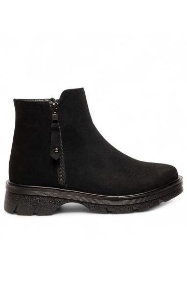 Bluefeet Siyah Termal Astar Süet Kadın Bot & Bootie NSB940