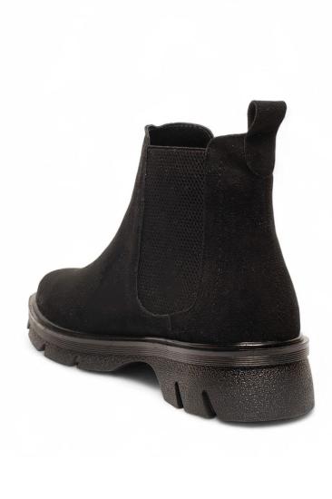 Bluefeet Siyah Lastikli Süet Kadın Bot & Bootie NSB945