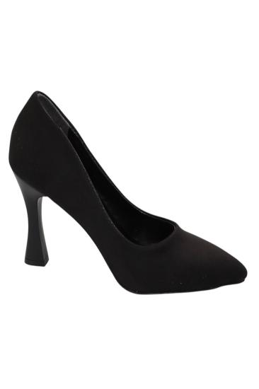 Bluefeet Siyah Süet Topuklu 8 Cm Kadın Stiletto Ayakkabı
