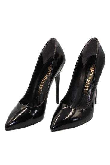 Bluefeet Siyah Rugan Topuklu 10 Cm Kadın Stiletto Ayakkabı