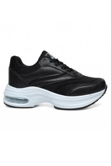 Bluefeet Drk Siyah Fileli Kadın Sneaker Spor Ayakkabı