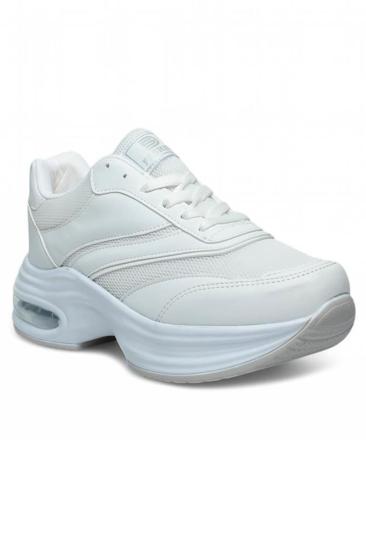 Bluefeet Drk Beyaz Fileli Kadın Sneaker Spor Ayakkabı