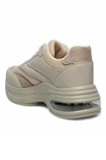 Bluefeet Drk Bej Fileli Kadın Sneaker Spor Ayakkabı