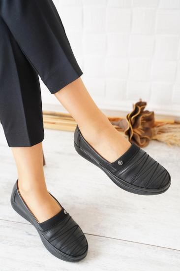 Bluefeet Siyah Büyük Numara Anne Ayakkabı HS00325
