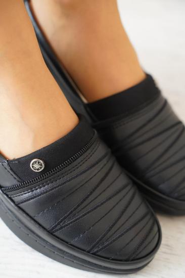 Bluefeet Siyah Büyük Numara Anne Ayakkabı HS00325
