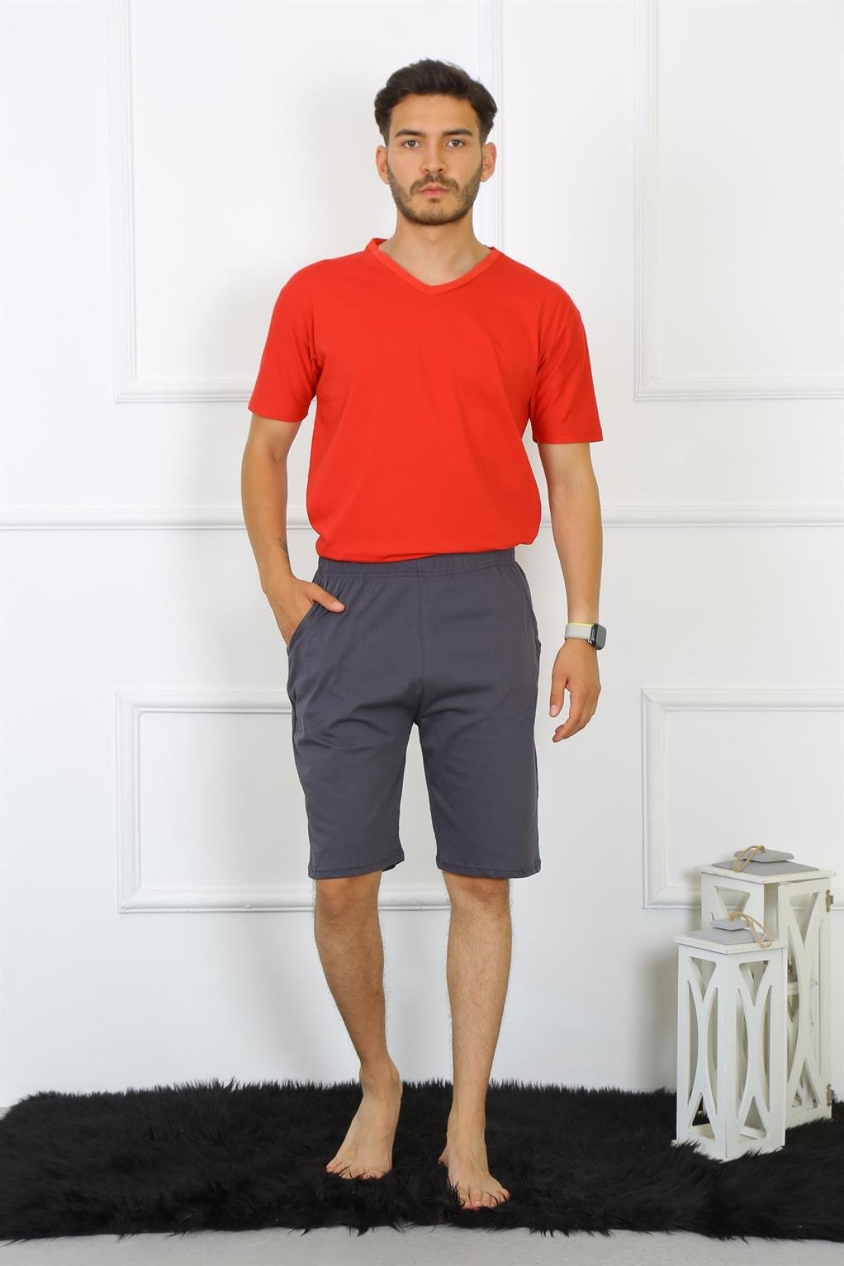 Hkursat Erkek Pamuk Füme Kapri 27480