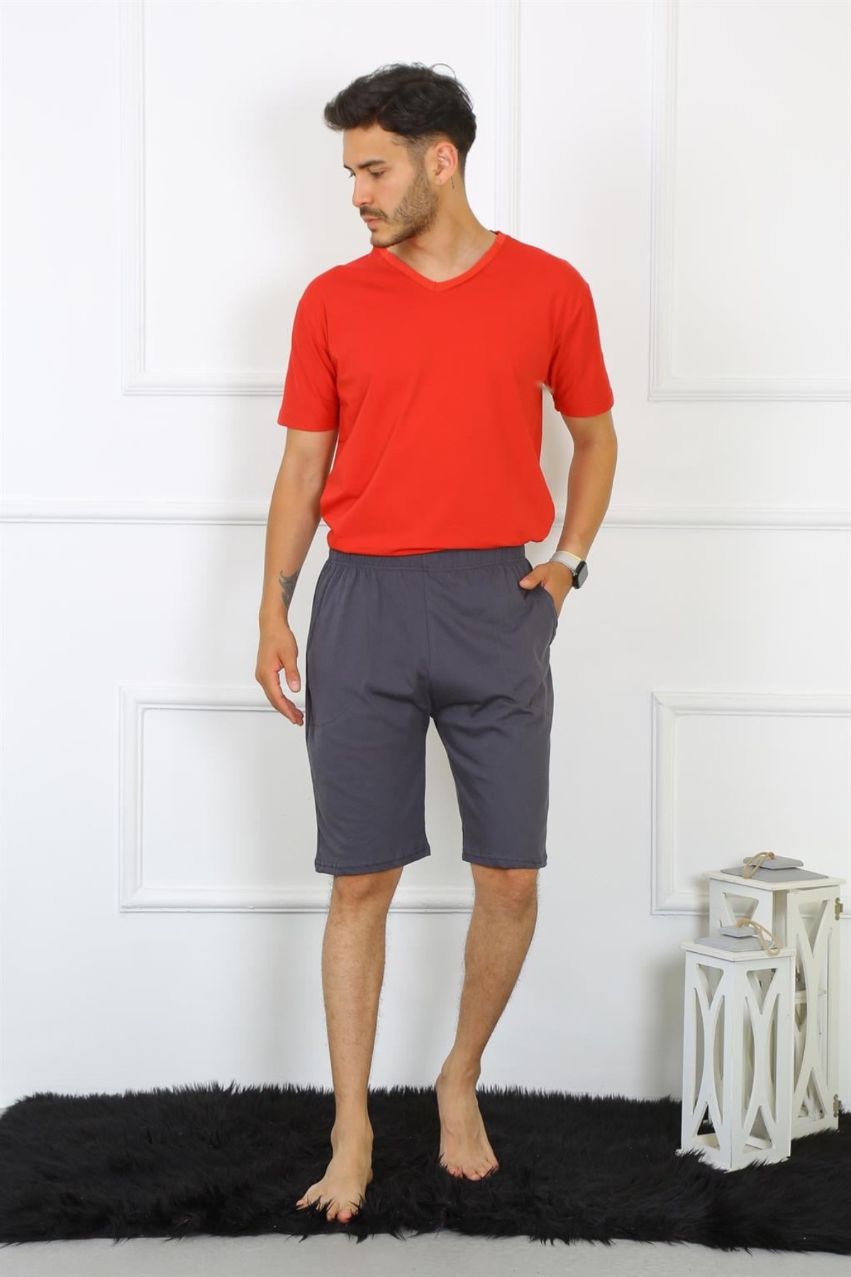 Hkursat Erkek Pamuk Füme Kapri 27480