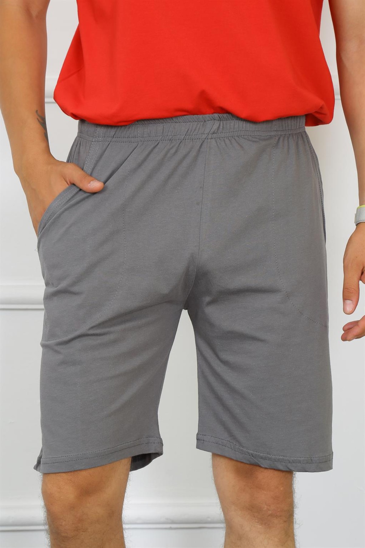 Hkursat Erkek Pamuk Füme Şort 27484