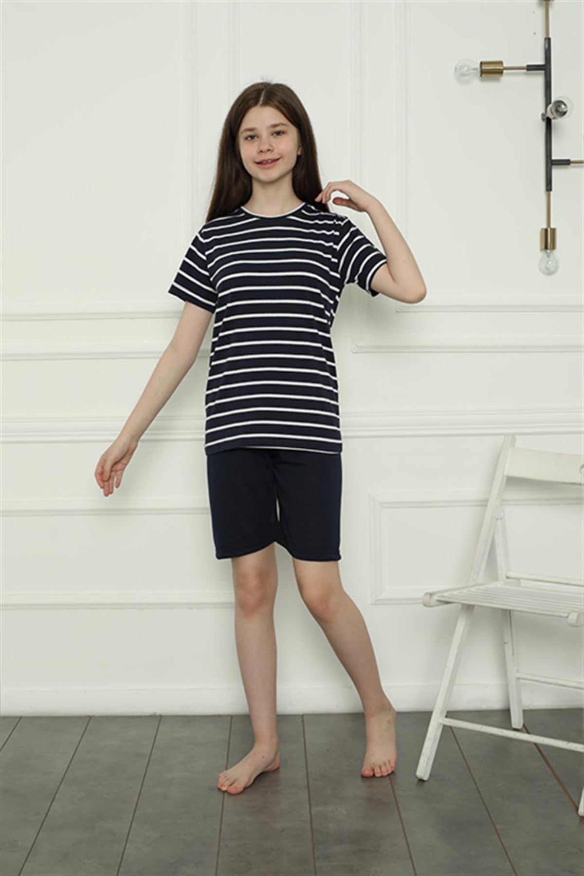 Hkursat Kız Çocuk Penye Şortlu Pijama Takım 20407
