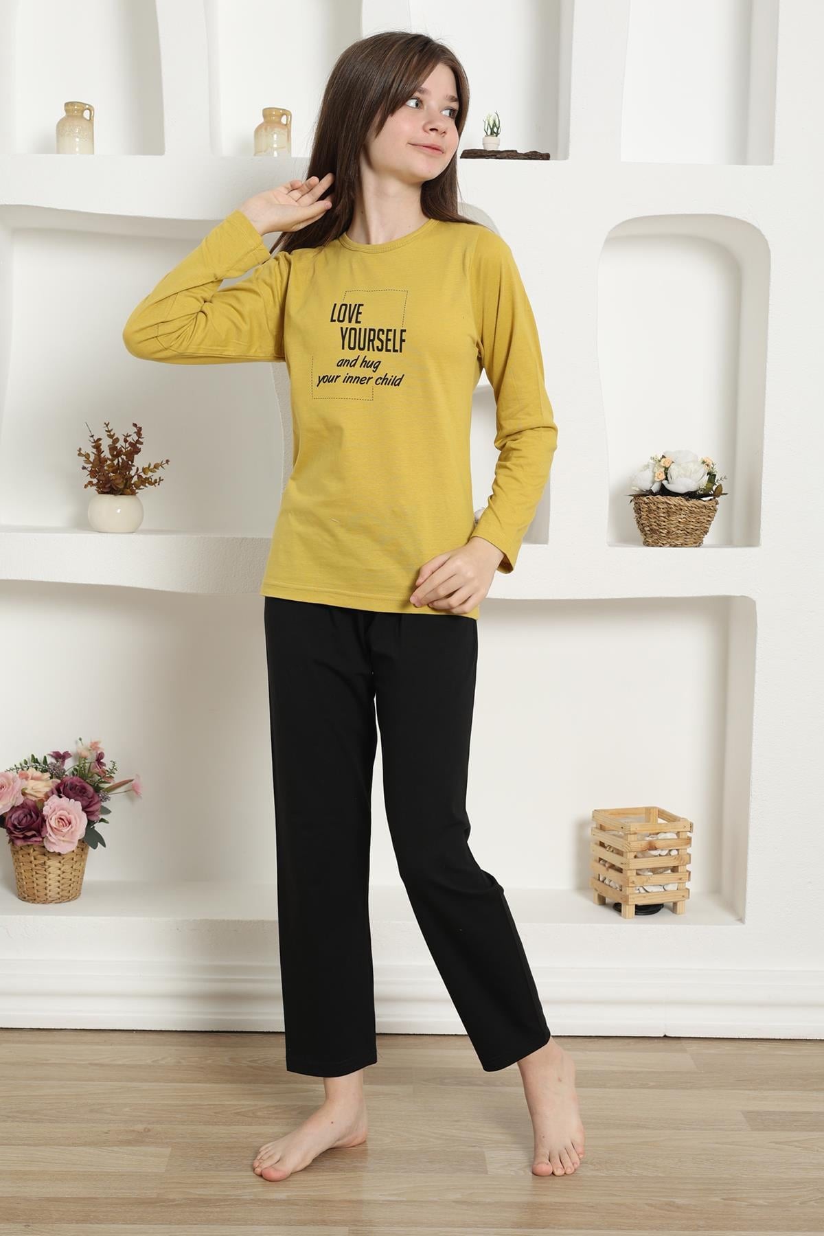 Hkursat Kız Çocuk Penye Pijama Takım 20420