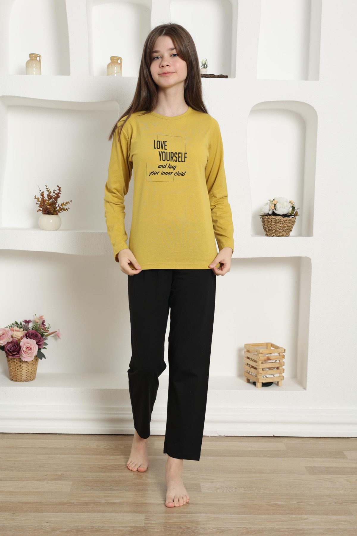 Hkursat Kız Çocuk Penye Pijama Takım 20420