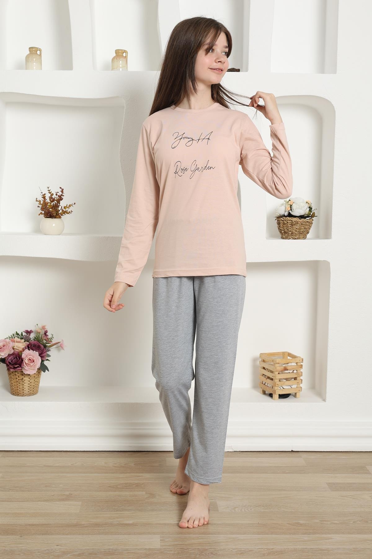 Hkursat Kız Çocuk Penye Pijama Takım 20425