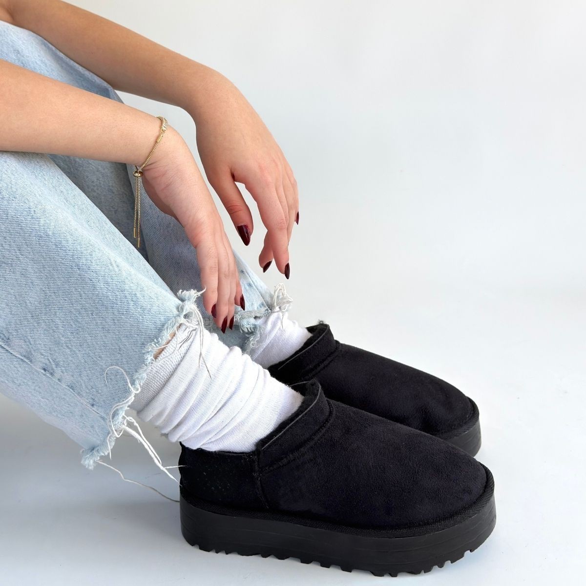 Bluefeet Mitay Siyah Süet Bot