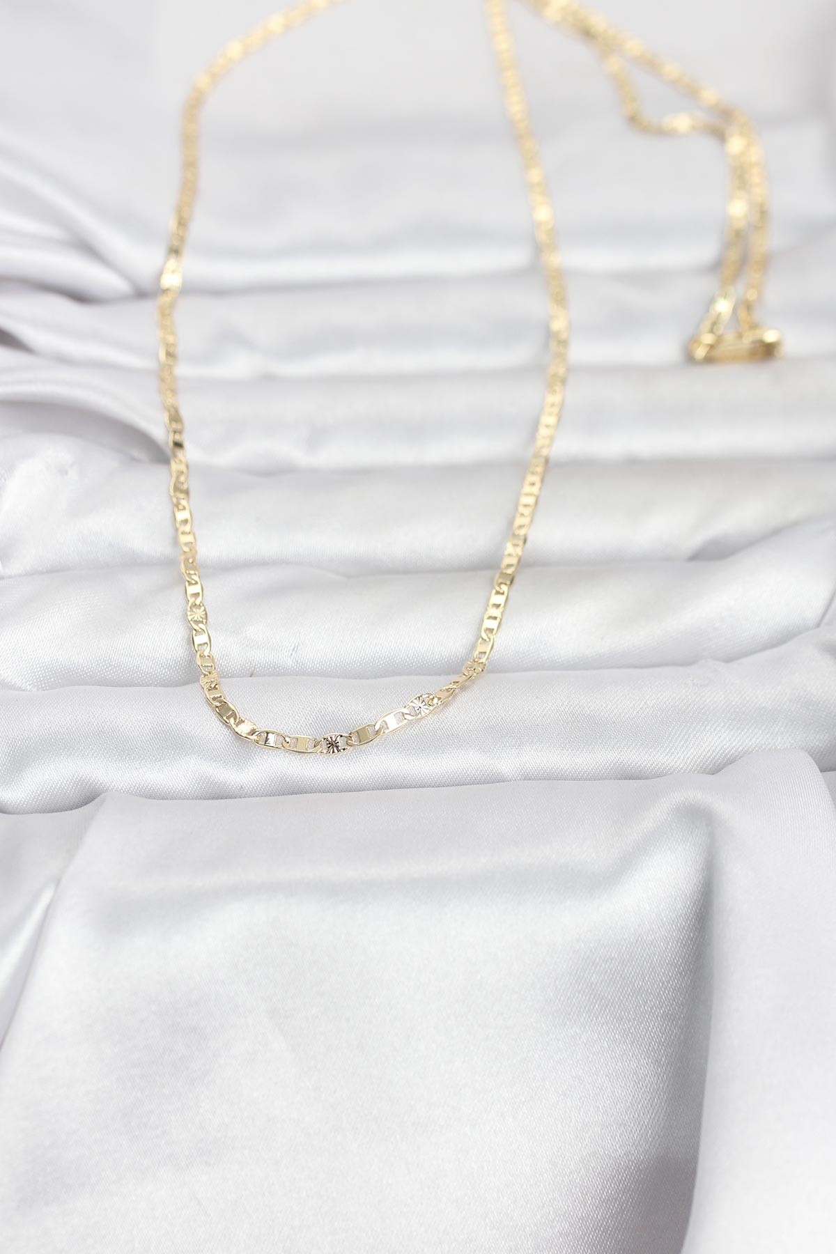 CM 14K Gold Renk Zincir Model 60 cm Kadın Kolye