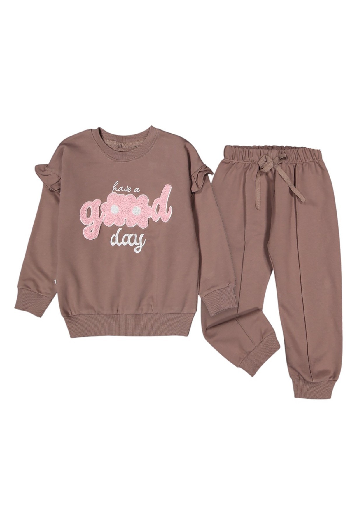 Hkursat Kahve 2 İp İkili Kız Çocuk Takım 2Y,3Y,4Y,5Y