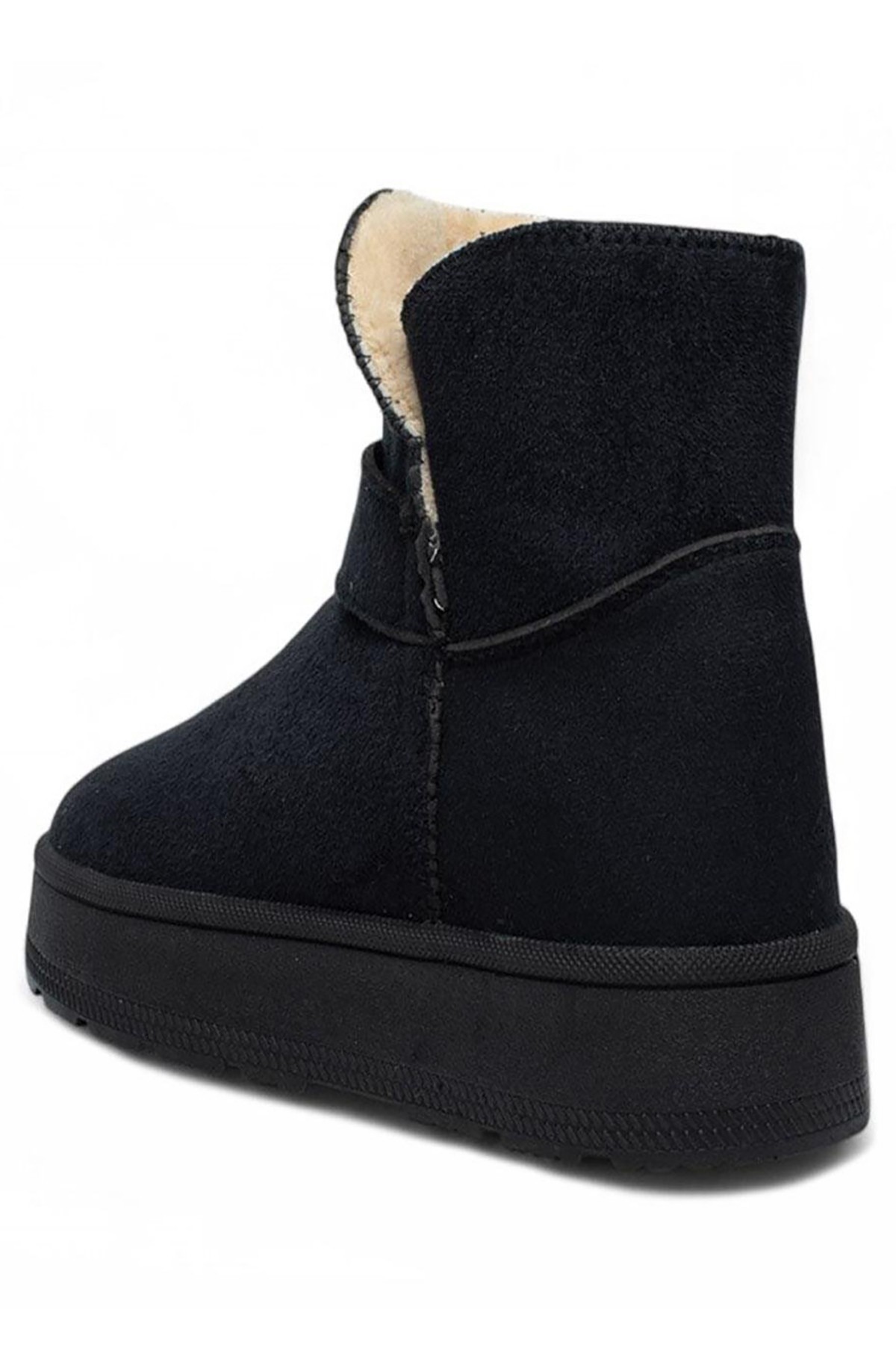 Bluefeet Gls Siyah İçi Kürklü Nubuk Kadın Bot & Bootie