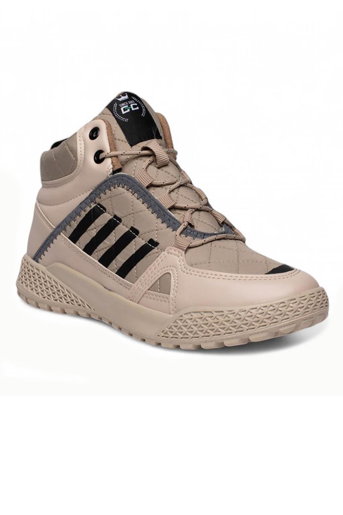 Bluefeet Glc Bej Siyah Erkek Basket Sneaker Spor Ayakkabı