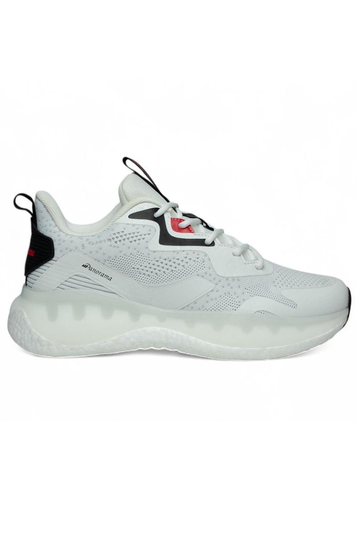 Bluefeet Pnr Beyaz Siyah Triko Erkek Sneaker Spor Ayakkabı