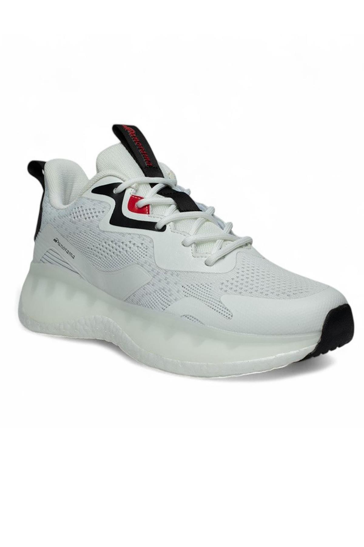 Bluefeet Pnr Beyaz Siyah Triko Erkek Sneaker Spor Ayakkabı